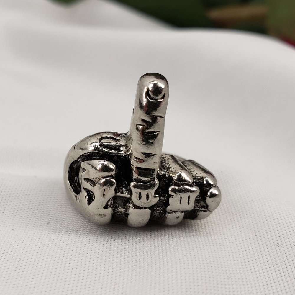 Silvertone Middle Finger Ring, NWT - Picture 3 of 4